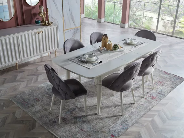 Ensemble de salle à manger Blanca en or